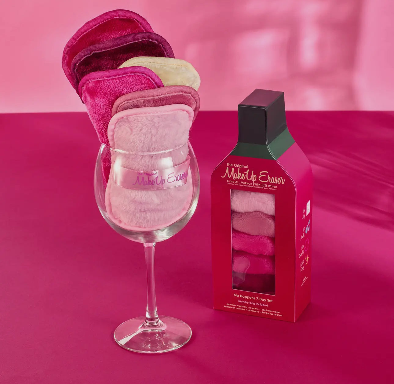 THE ORIGINAL Make Up Eraser Sip Happens 7-Day Gift Set | Wine Collection